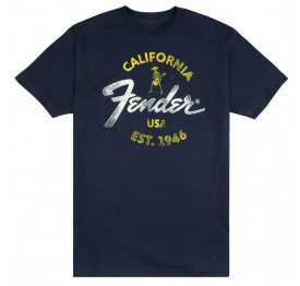 FENDER - T Shirt - Baja Blue - Taille XL