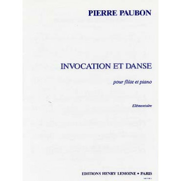 PAUBON invocation et danse flûte et piano