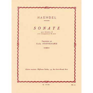 HAENDEL sonate clarinette