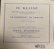 KLOSE - Le carnaval de Venise - Clarinette