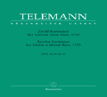 TELEMANN - 12 fantaisies pour violon