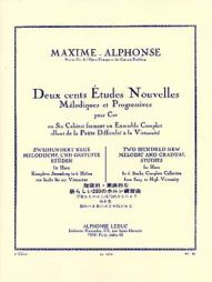 MAXIME ALPHONSE 200 études nouvelles cor