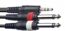 CABLE 2 Jacks / 1 mini jack stéréo (3m)