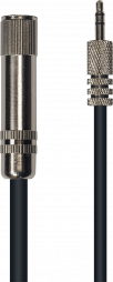 YELLOW CABLE - Jack str 3.5 / J str 6.35 fem