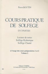 BOUTIN - Cours pratique de solfège - Vol 2