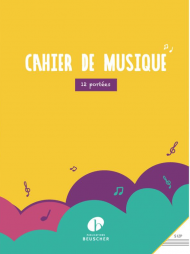 Cahier de musique - 12 portées