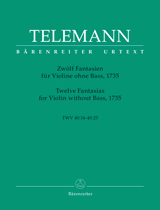 TELEMANN - 12 fantaisies pour violon