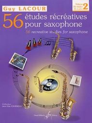 LACOUR - 59 études récréatives pour saxophone - Vol 2 + CD