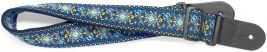 STAGG - Courroie guitare nylon tissé bleu