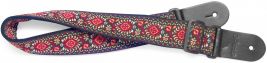STAGG - Courroie guitare nylon tissé rouge