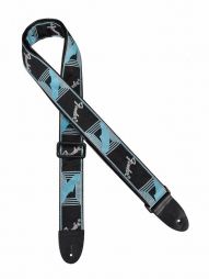 FENDER - Courroie bleue/noire
