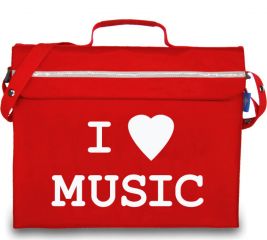 MAPAC - Cartable - I love music - rouge