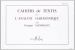 DANDELOT - Cahiers d'analyse harmonique - Vol 1